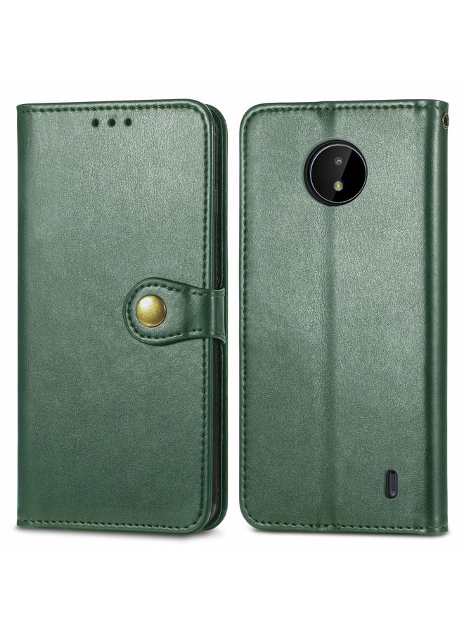 اس-توب جراب لهاتف Nokia C20، جراب هاتف من الجلد بلون سادة مع مشبك - Image 2
