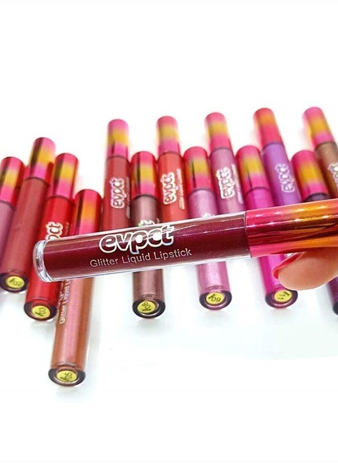 evpct - 6Pcs Matte to Glitter Liquid Lipstick Long Lasting Lip Set Kit,6 Color Diamond Shiny Dark Red Pink Purple Glitter Sparkly Glossy Metallic Shimmer Sparkle Waterproof Lipstick Lip Gloss for Women - Image 1
