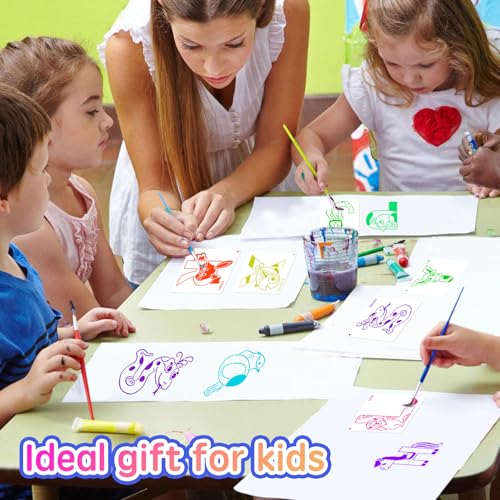 Kaemi Animal Letter Stencils for Painting - 26 Pcs Reusable Stencils for Crafts, Kids Learning, Drawing & DIY Painting on Wood, Walls, Cards, Rocks (6x6 in) - Image 5