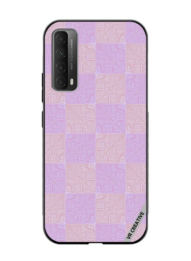 VR CREATIVE Protective Case Cover For Huawei Y7a Beige And Purple Shades Design Multicolour - Image 1