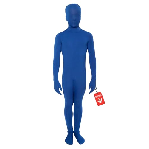 Morphsuits Blue Morph Suit Kids, Blue Body Suit Kids, Blue Bodysuit Kids, Blue Skin Suit Costume Kids, Zentai Bodysuit Kids S - Image 1