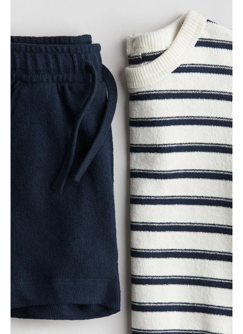 اتش اند ام 2-piece cotton terry set