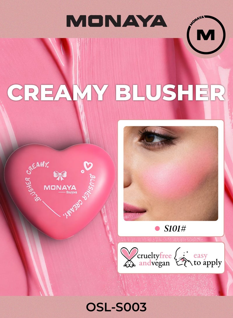 Monaya S003 Silky Cream Liquid Blush,Leaving a Matte Dewy Makeup Look,Easy to Apply and Create a Natural Flush,Long Lasting and Lightweight Cheek Blush Face Makeup - Image 1