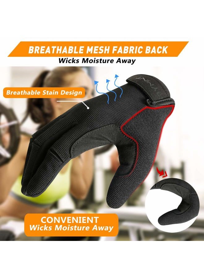 RYMNT Full Fingers Workout Gloves for Women Men-Gym Gloves for Women Weight Lifting, Exercise Crossfit Gloves-Touch Screen-Extra Grip Foam-Padded,Anti-Slip for Fitness,Training,Cycling. - Image 4