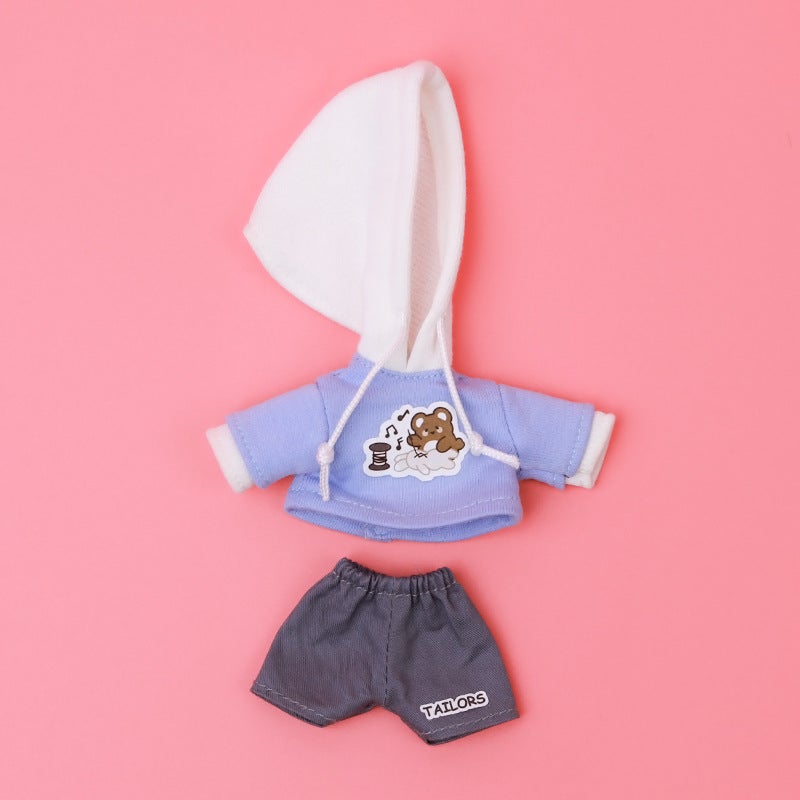 OB11 Doll Clothing Set Sweater Outfit dark blue light blue Hoodie suit