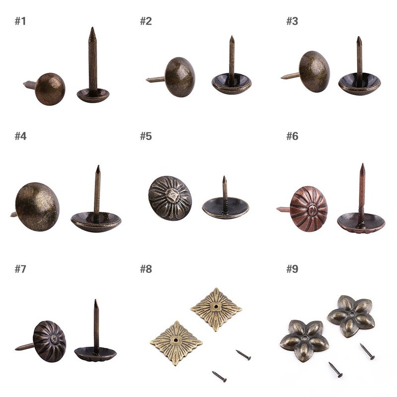 YOSOO 100pcs Antique Bronze Upholstery Nail Wood Decorative Tack Stud for Home Furniture Decor - Image 5