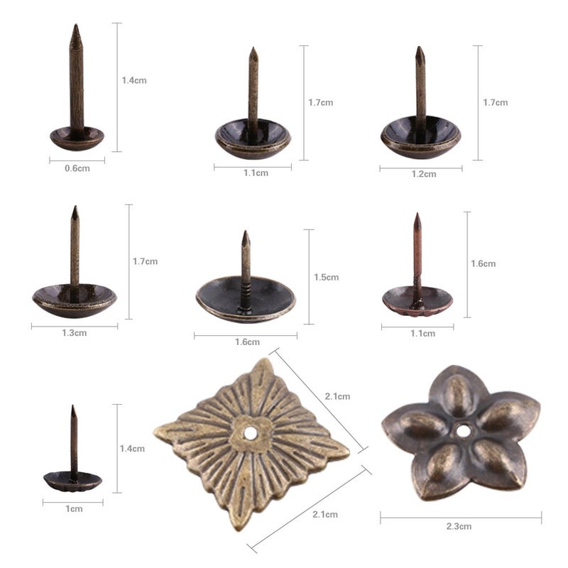 YOSOO 100pcs Antique Bronze Upholstery Nail Wood Decorative Tack Stud for Home Furniture Decor - Image 4