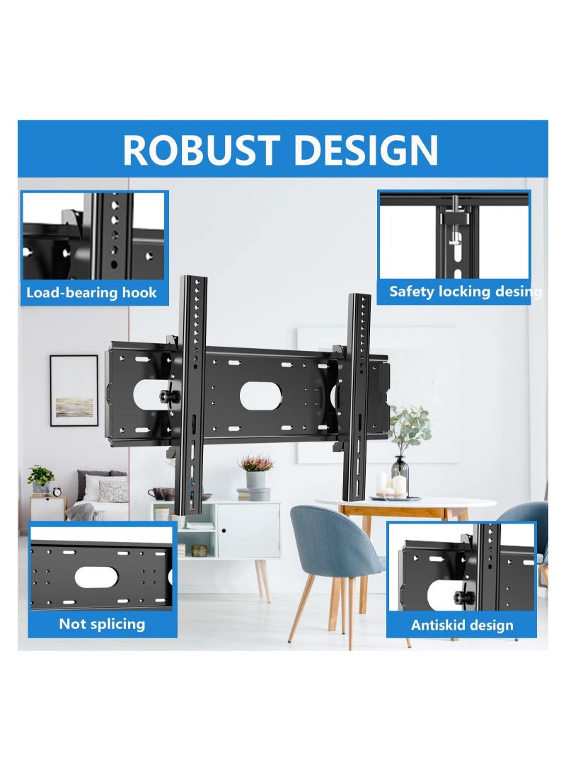 Heavy-Duty TV Wall Mount Bracket - Fits 42-80 Inch Flat & Curved Screens, VESA up to 750x500mm, Supports 220 lbs, Compatible with 16", 18", 24" Studs - Image 5