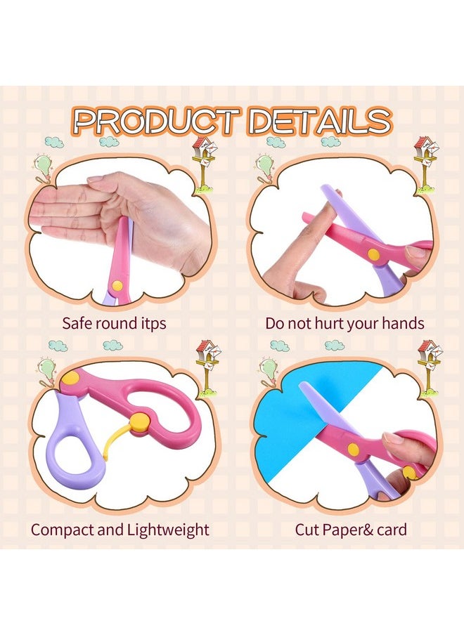 Leinuosen 15 Pieces Preschool Training Scissors Plastic Scissors Antipinch Safety Scissors For Children Art Craft Supplies(Mixed Color)  - Image 3