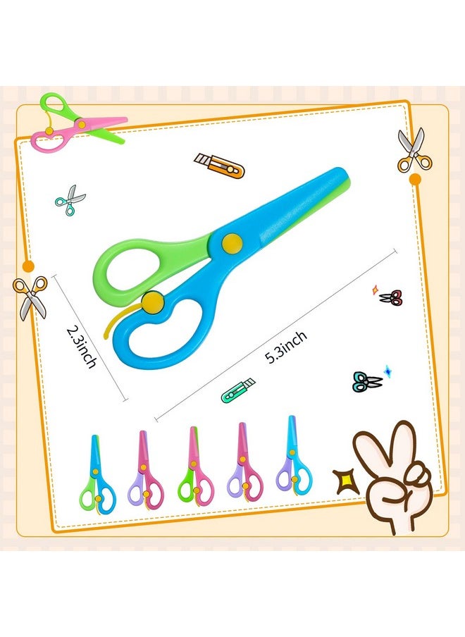 Leinuosen 15 Pieces Preschool Training Scissors Plastic Scissors Antipinch Safety Scissors For Children Art Craft Supplies(Mixed Color)  - Image 2