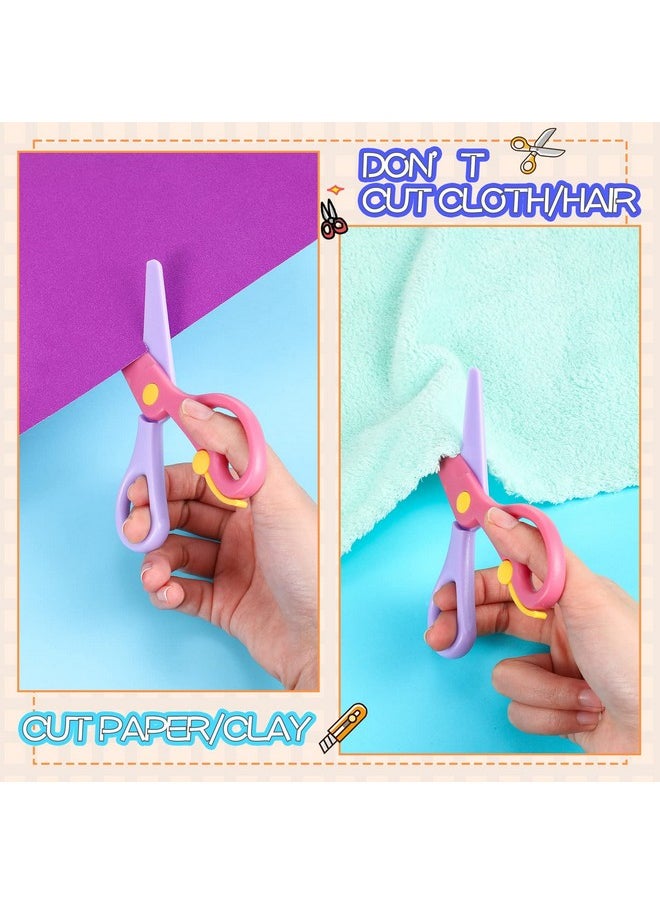Leinuosen 15 Pieces Preschool Training Scissors Plastic Scissors Antipinch Safety Scissors For Children Art Craft Supplies(Mixed Color)  - Image 5