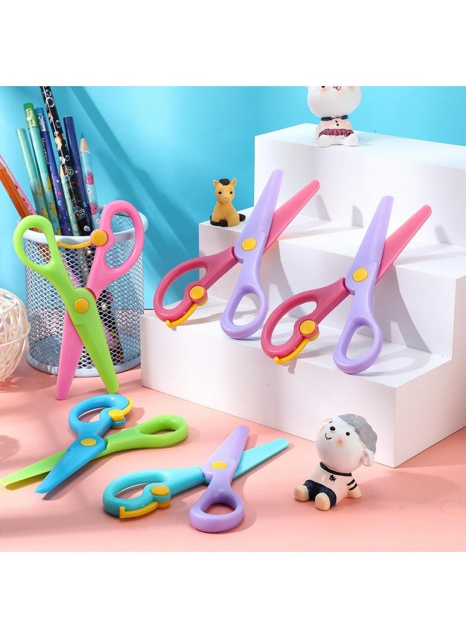 Leinuosen 15 Pieces Preschool Training Scissors Plastic Scissors Antipinch Safety Scissors For Children Art Craft Supplies(Mixed Color)  - Image 4