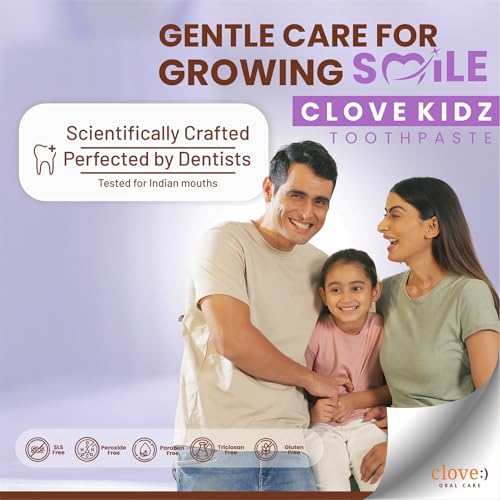 Clove Kidz Toothpaste for Kids 3+ Years , FREE ₹2000 Dental Treatment/ Services With Every Pack , Natural Strawberry Flavour , Cavity Protection & Enamel Support , Colour Changing , Safe formula , Pack of 2 (200g) - Image 5