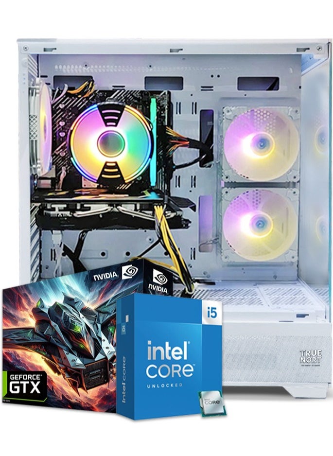 Truenort Gaming PC, Intel Core i5-11400F, GTX 1650, 16GB RAM, 1TB SSD, Air Cooler 120mm, 550W PSU, Window 11 Pro, White Case  - Image 1