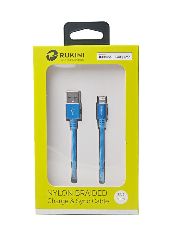 RUKINI Rokini cut-resistant fabric iPhone cable - Apple certified - size 1 meter  - Image 1