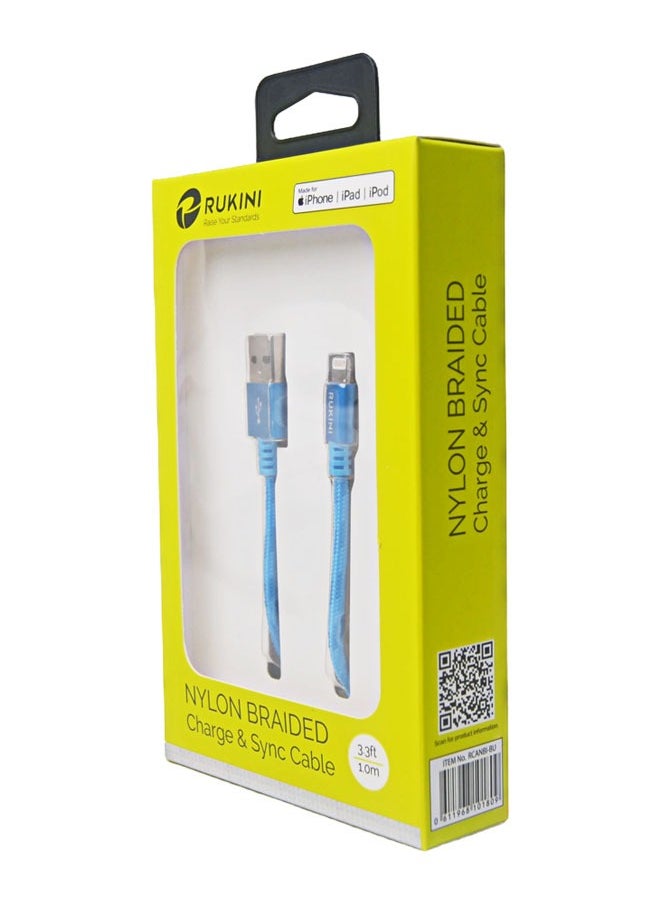 RUKINI Rokini cut-resistant fabric iPhone cable - Apple certified - size 1 meter  - Image 2