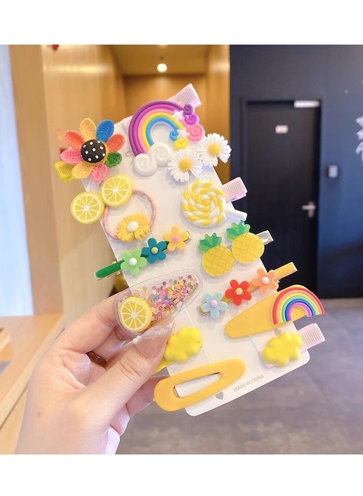 Generic Baby Hair Clips, Hair Pin, Barrettes for Girls, Toddler Girls Hair Accessories, Kids Hair Clips for Styling, Flower Rainbow Candy Fruits Butterfly Cute Hair Clips for Girls 56 Pieces  - Image 4