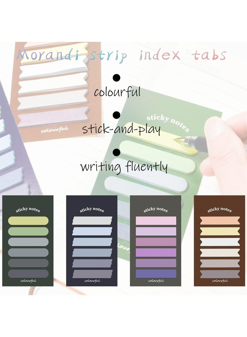 CMGTYYD 480 Pieces of Gradient Color Sticky Index Tabs Writable Sticky Tab Flags for Morandi Strip Index Tabs and Page or Book Markers Sticky Writeable Pages, Reading Notes, File Classification, and so forth  - Image 4