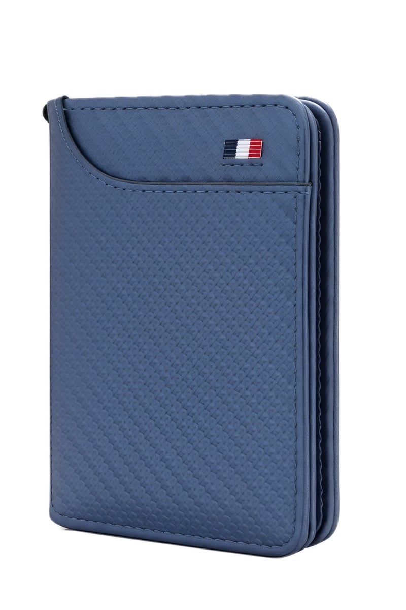 Men's wallet, carbon fiber texture wallet, simple design, card slots and money clip, durable, multi-card capacity - Image 1