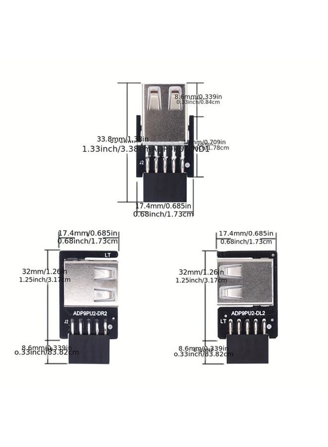 TISHRIC L Model Dual USB 2 0 Front Panel Expansion Bracket 9 Pin Motherboard Header Hub - Image 3