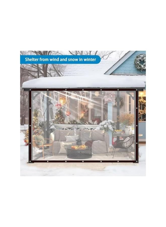 The Bros Clear Tarps with Grommets 6x8ft, Heavy Duty Waterproof Tarp Cover, Transparent PVC Vinyl Tarpaulin for Outdoor, Plant, Garden, Chicken Coop, Patio  - Image 5