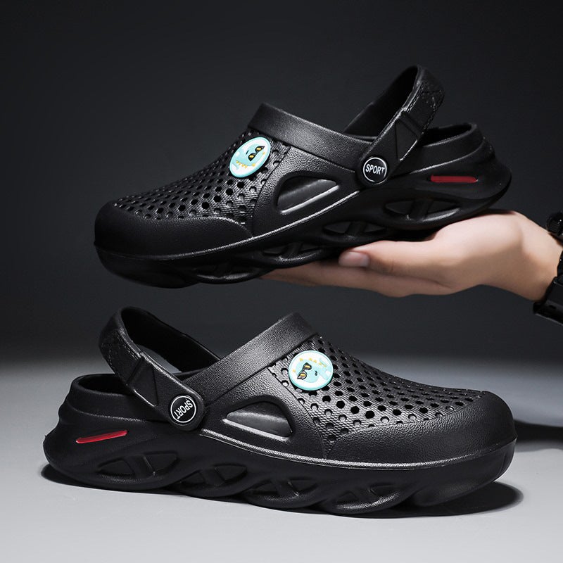 Summer Men'S Dual-Use Garden Clogs, Outdoor Sandals, Home Use, Blade Sole, Half-Slipper, Trendy - Image 5