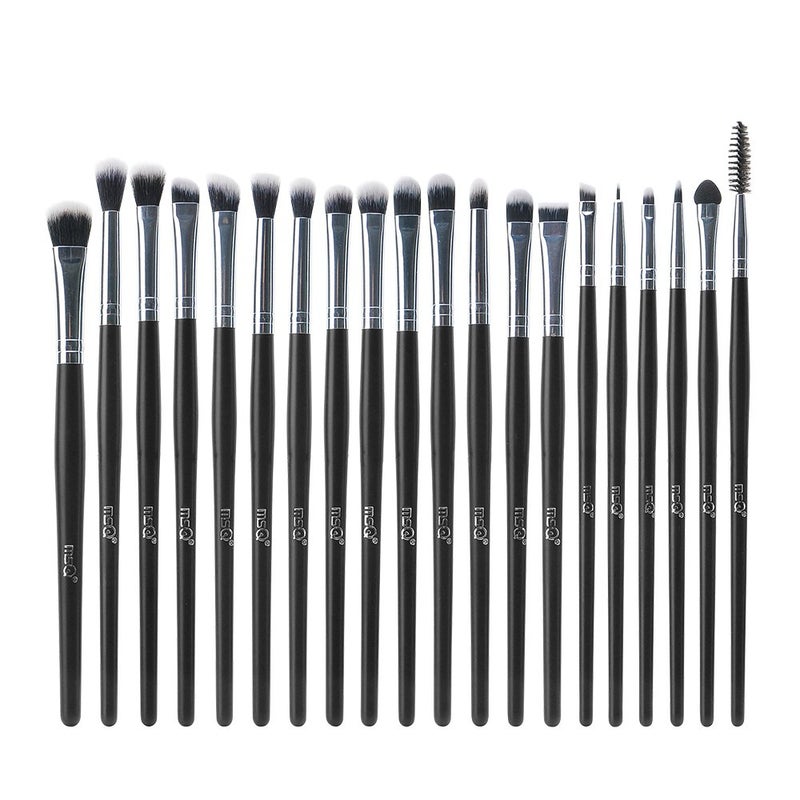 MSQ Eyeshadow Brushes Set 20pcs Makeup Eye Brushes Eyeshadow Blending Brush Eyebrow Eyeliner Lip Brush Beauty Brushes-Black - Image 1