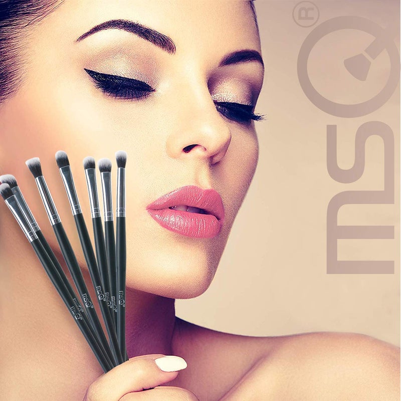 MSQ Eyeshadow Brushes Set 20pcs Makeup Eye Brushes Eyeshadow Blending Brush Eyebrow Eyeliner Lip Brush Beauty Brushes-Black - Image 5
