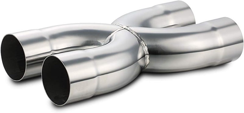 LCGP Universal 2.5" In/Out Crossover X Pipe 12" Length Stainless Steel Exhaust Pipe - Image 3