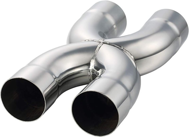 LCGP Universal 2.5" In/Out Crossover X Pipe 12" Length Stainless Steel Exhaust Pipe - Image 5