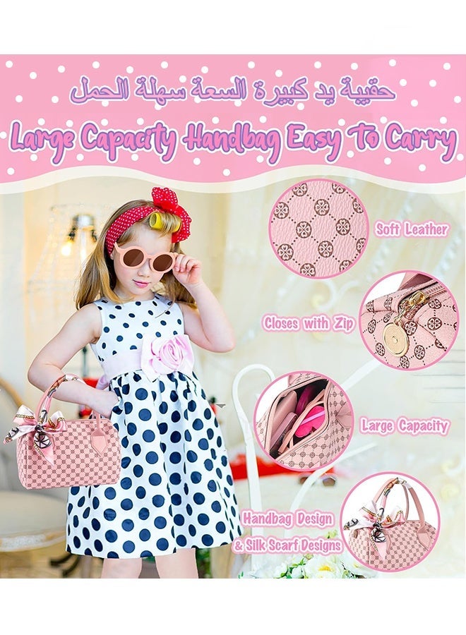 هاهاهاي مجموعة ألعاب مكياج للبنات 31 قطعة، حقيبة مكياج لعب مع محفظة، ساعة، هاتف، مشط، أحمر شفاه، نظارات شمسية، اكسسوارات الملابس و ألعاب جمال وأزياء هدية مثالية للبنات - Image 3