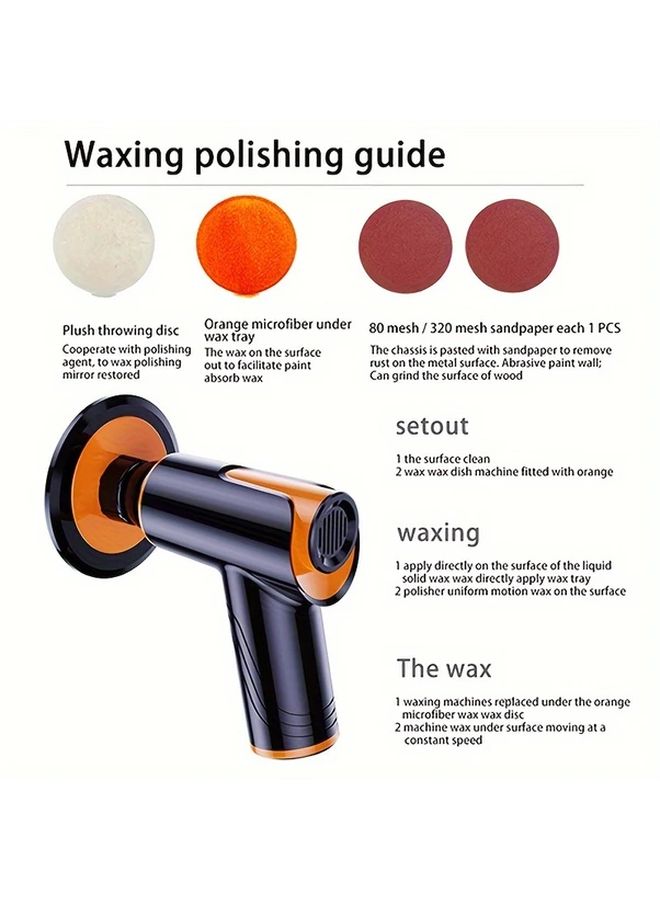 TR 5002D 148W Cordless Car Polisher Waxing Machine With Dust Removal And Shoe Polishing Function Multi Functional Adjustable Grinding Tool - Image 5