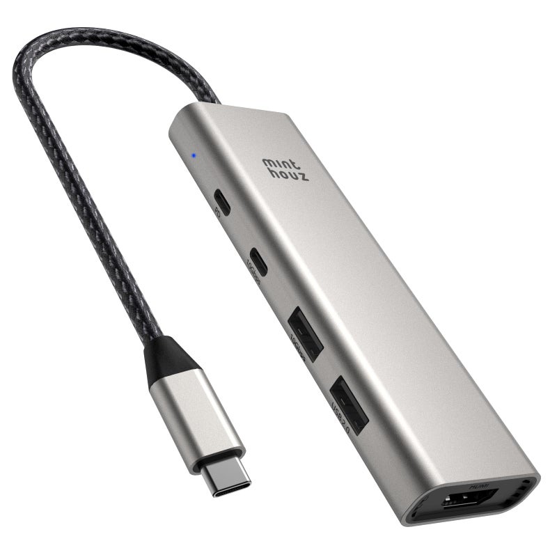 Minthouz USB C Hub,5-in-1 USBC to HDMI Splitter with 4K @60hz Display with 125W PD/10Gpbs USB-A Data Ports/USB C Dongle,USBC Splitter Multiport Adapter for MacBook Pro/Air, iMaca - Image 1