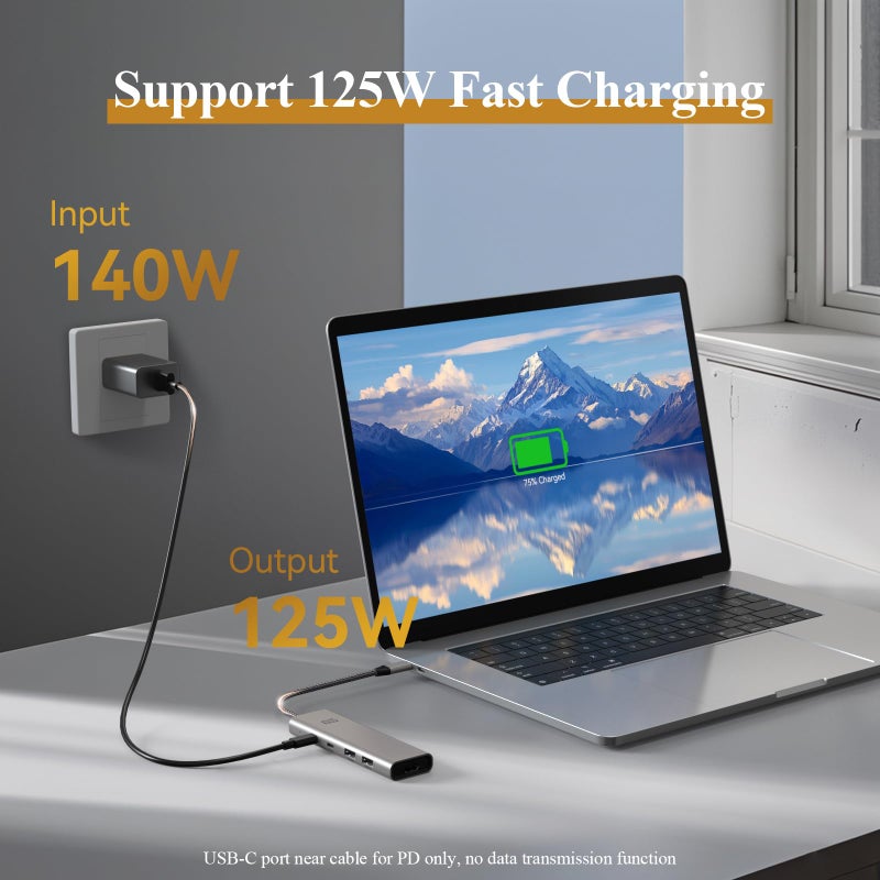 Minthouz USB C Hub,5-in-1 USBC to HDMI Splitter with 4K @60hz Display with 125W PD/10Gpbs USB-A Data Ports/USB C Dongle,USBC Splitter Multiport Adapter for MacBook Pro/Air, iMaca - Image 5