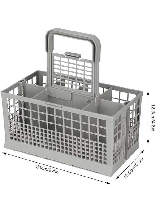 سلة أدوات غسالة الصحون الكبيرة العالمية منظم 7 فتحات مقسم قابل للتعديل مقاوم للصدأ - Image 4