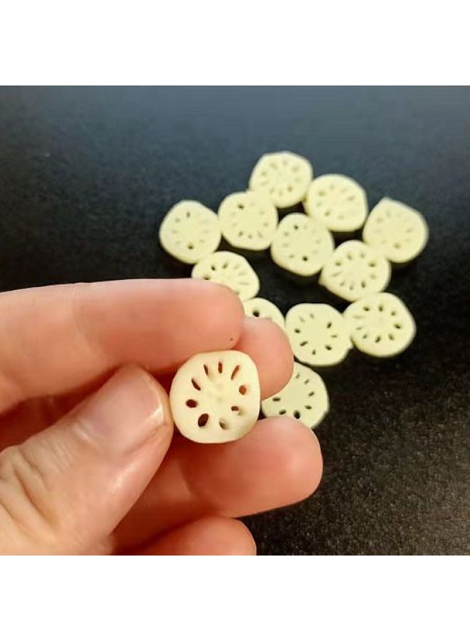 Simulation Lotus Root Slice Simulation Mini Small Lotus Root Slice Lotus Root Strip Slice Mini Small Lotus Root Slice All Kinds Of Food And Play Accessories-Dimensions:Simulation Mini Lotus Root Slices  - Image 5