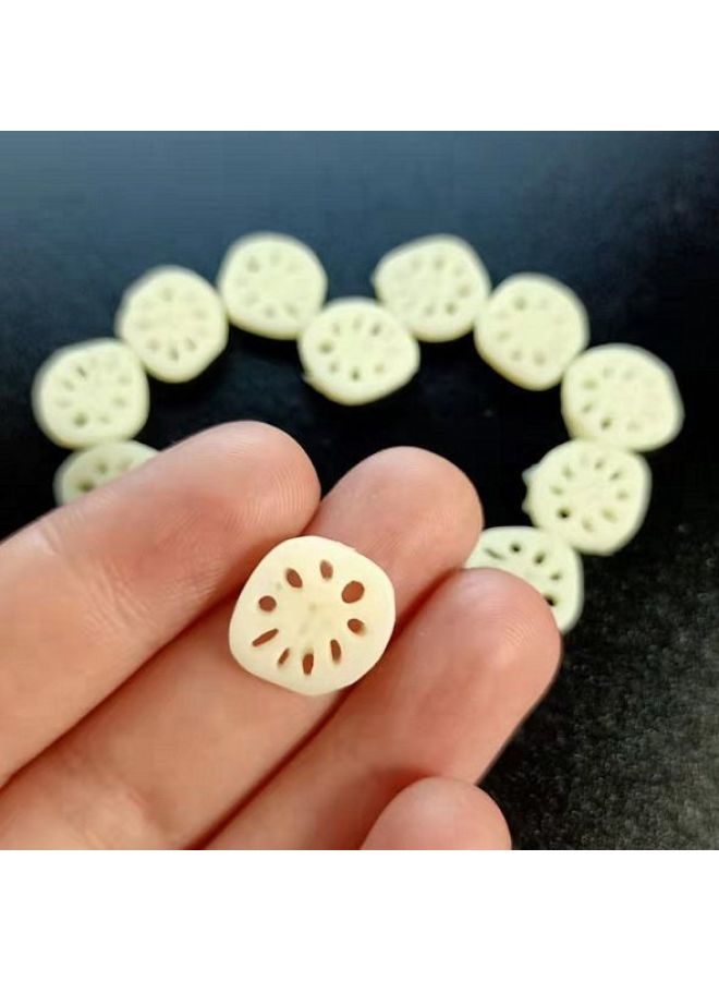 Simulation Lotus Root Slice Simulation Mini Small Lotus Root Slice Lotus Root Strip Slice Mini Small Lotus Root Slice All Kinds Of Food And Play Accessories-Dimensions:Simulation Mini Lotus Root Slices  - Image 2