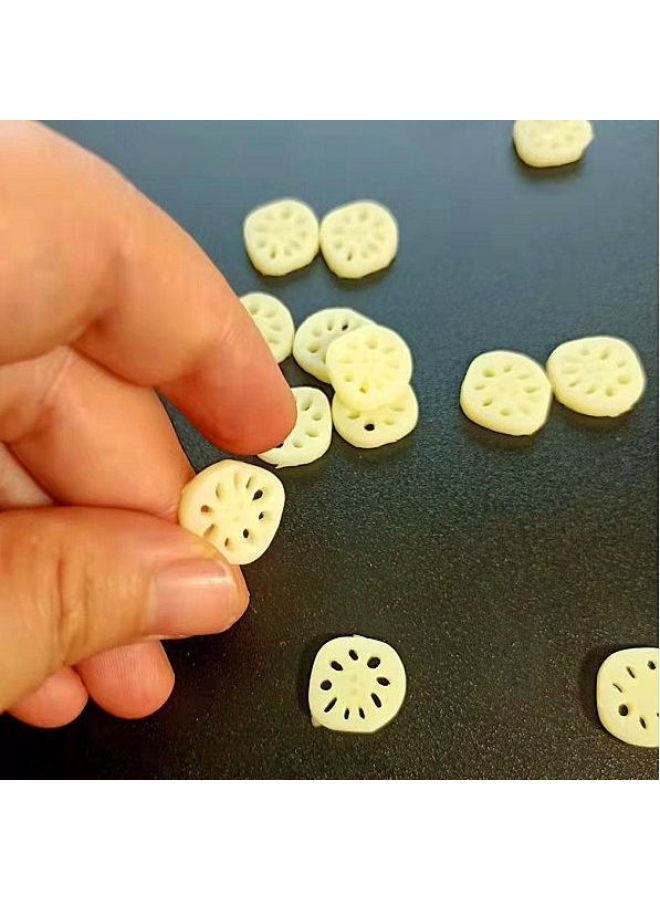 Simulation Lotus Root Slice Simulation Mini Small Lotus Root Slice Lotus Root Strip Slice Mini Small Lotus Root Slice All Kinds Of Food And Play Accessories-Dimensions:Simulation Mini Lotus Root Slices  - Image 4