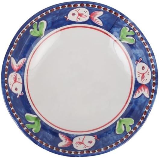 Vietri Vietri Melamine Campagna Pesce Pasta Bowl Lightweight Unbreakable Plastic Soup Salad Spaghetti Server  875 Inch Blue - Image 2