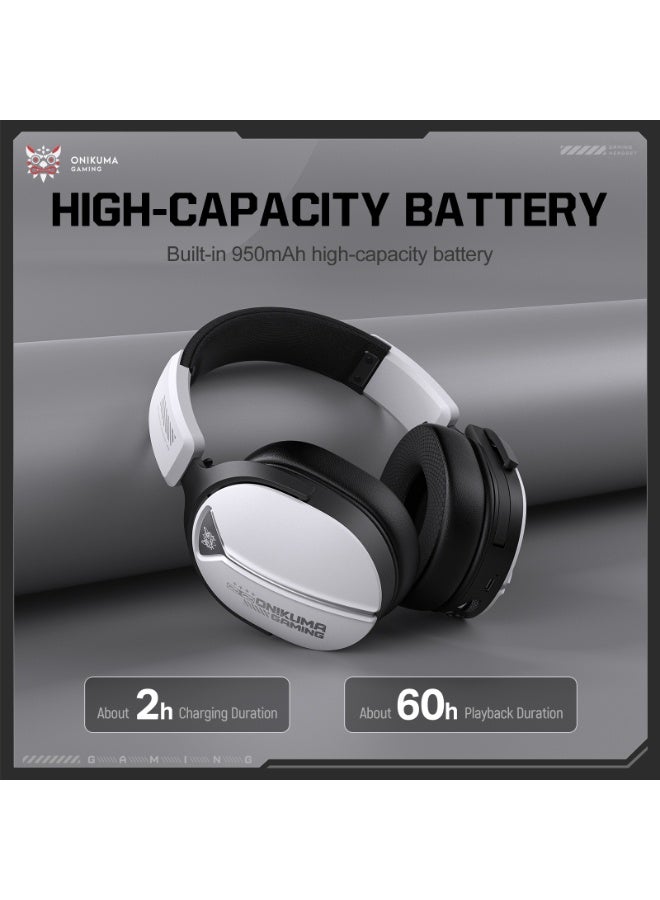 onikuma GT887 Wireless Gaming Headset 2.4G USB/Wireless/Wired Connection for PS4/PS5 XBOX SWITCH WIN10/11 - Image 5