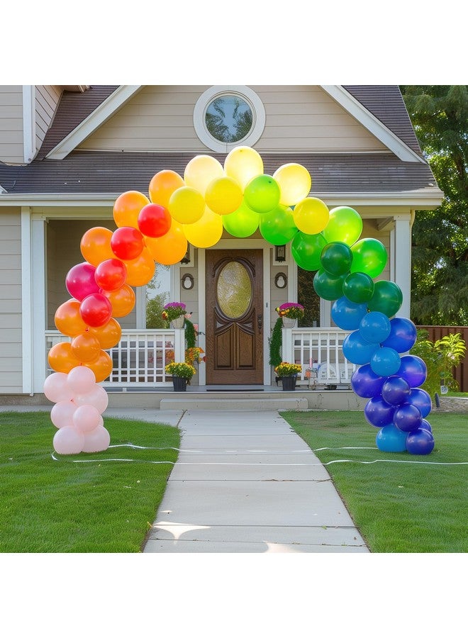 RUBFAC 110 Pack Rainbow Balloons, 12 Inch Assorted Colors Latex Colorful Balloons for Birthday Party Graduation Anniversary Baby Shower Wedding Decorations - Image 4
