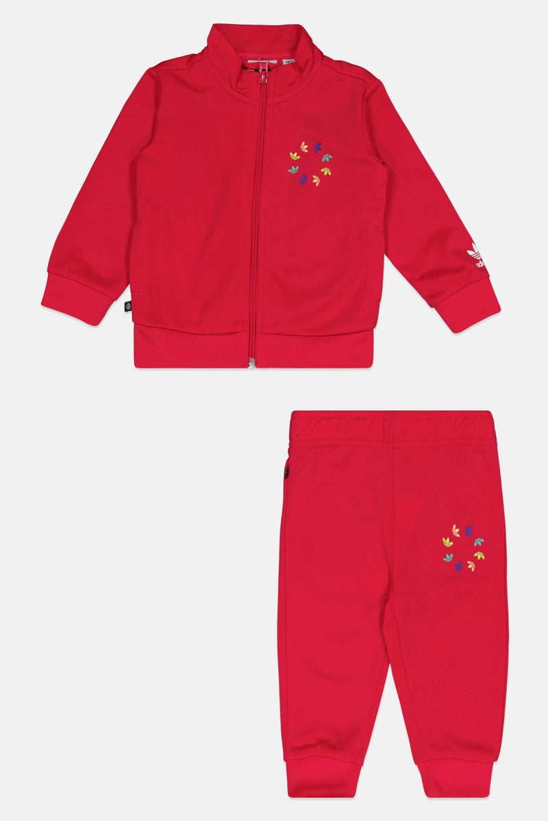 adidas Originals Toddlers Girl 2 Pcs Training Tracksuit, Pink - Image 1