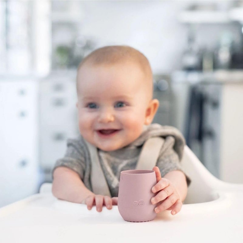 ezpz Tiny Cup (Blush) - 4 months+ - 100% Silicone Training Cup for Infants - Designed by a Pediatric Feeding Specialist - Baby-Led Weaning Essentials & Baby Gifts - Image 2