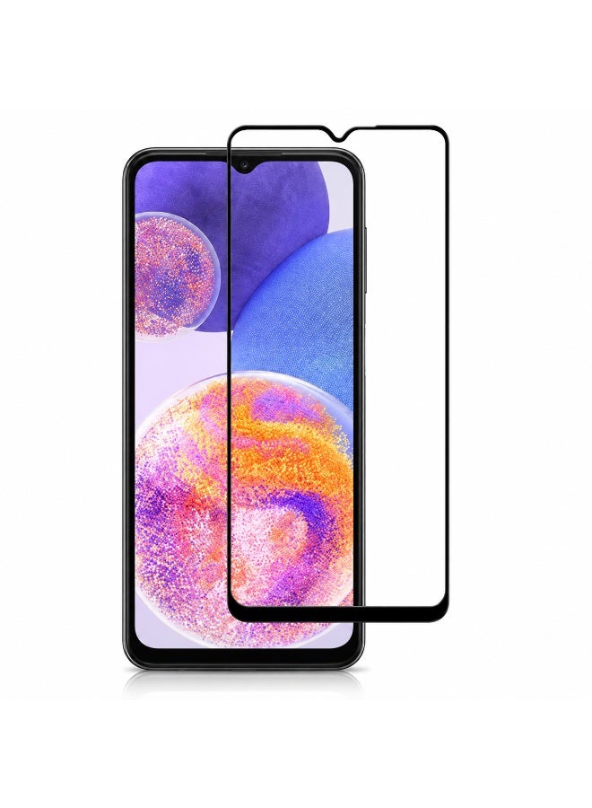 DEER Full Screen Tempered Glass Protector for Samsung Galaxy A03 - Anti-Static ESD Clear Glass with Black Frame - Image 1