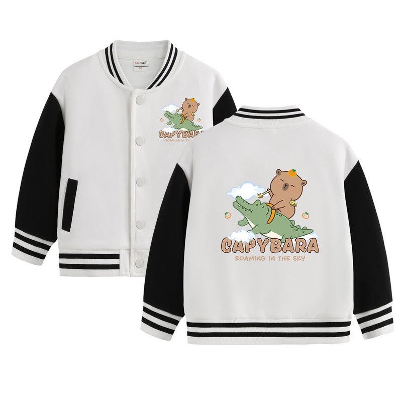 Boys And Girls Coat Thin Velvet Medium Thick Children'S Baseball Suit Boys All-Match Top - Image 4