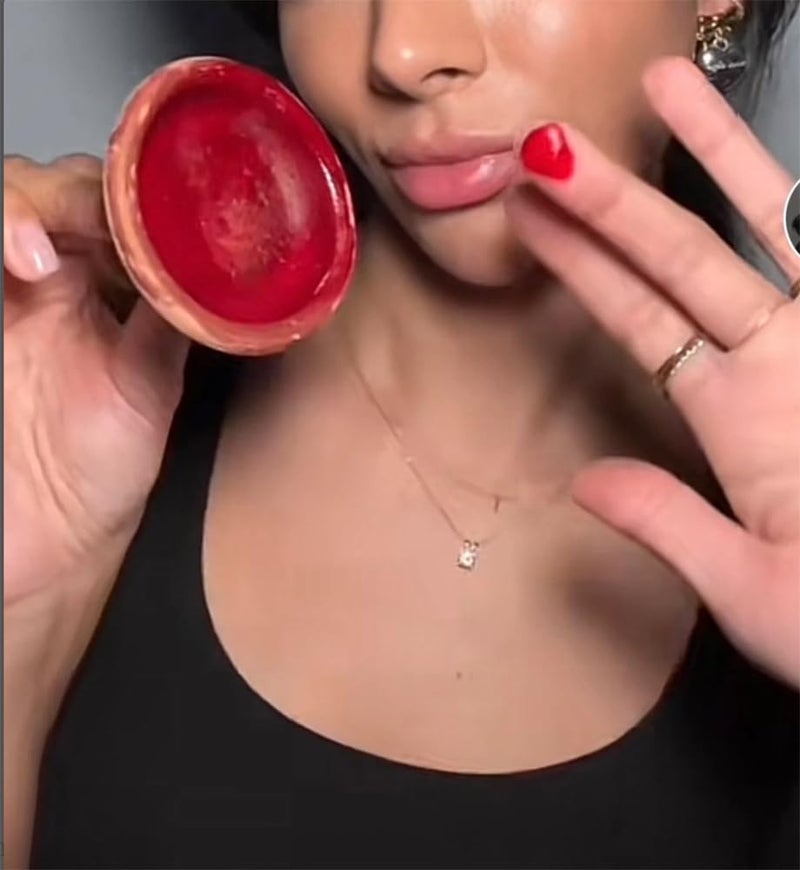 FERIHA Aker Fassi Moroccan Clay Pot Lip Stain â€“ Authentic Organic Lip & Cheek Tint, Long-Lasting Red Color, Buildable & Chemical-Free - Image 2