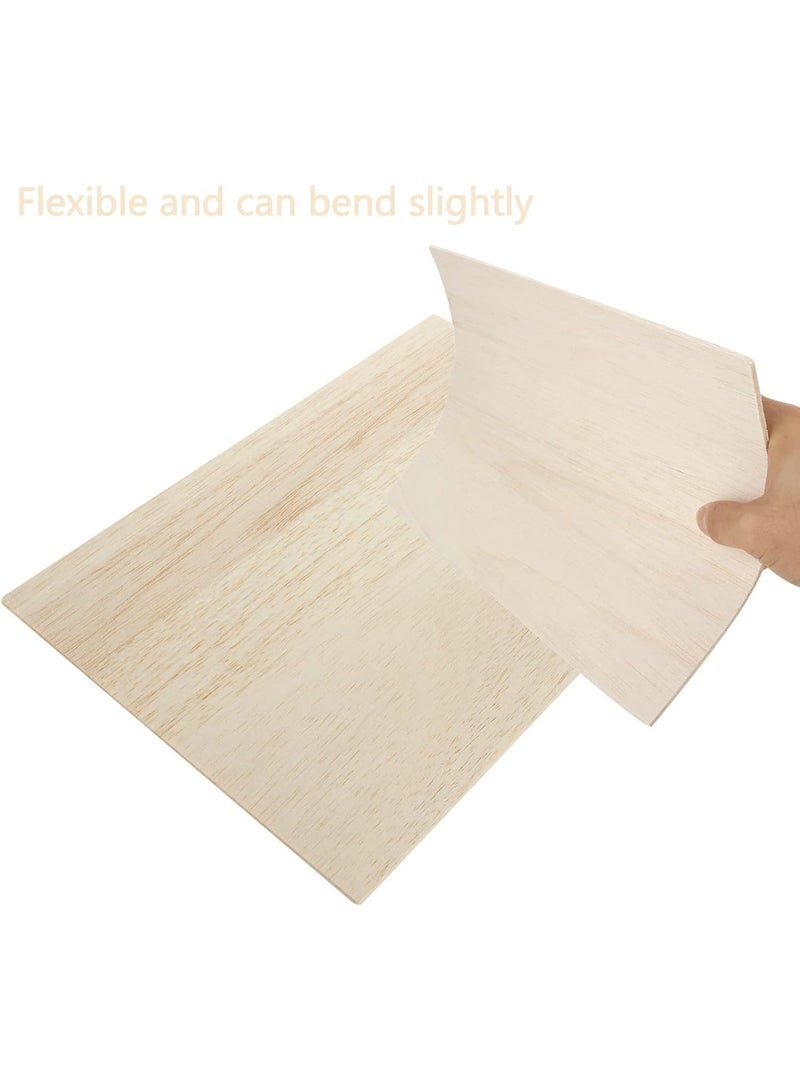 SLASA 12PCS Balsa Wood Sheets – 300x210x3MM A4 Size Wood Boards for Arts & Crafts, School Projects, DIY Models and Decorations - Image 4