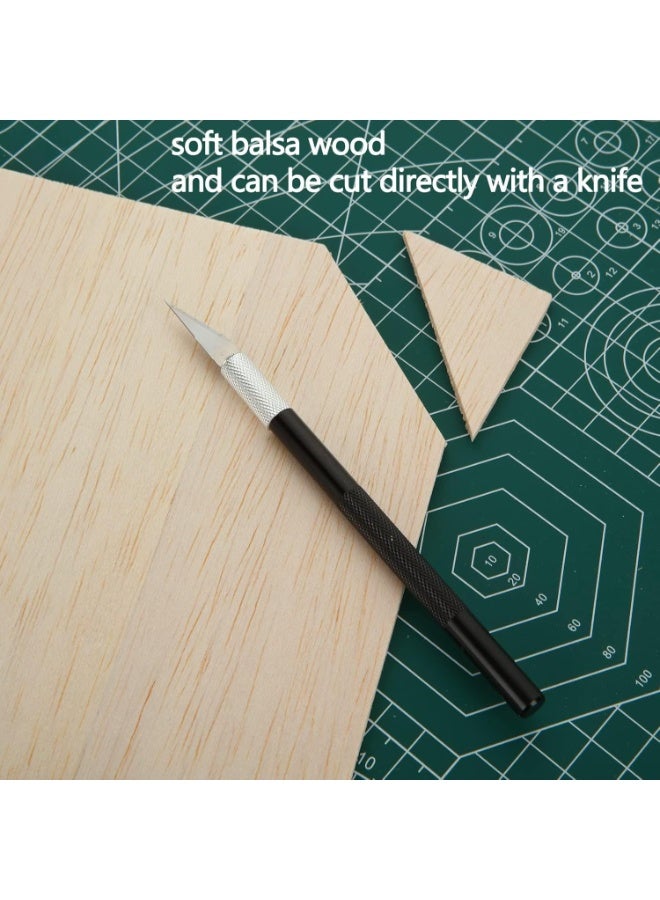 SLASA 12PCS Balsa Wood Sheets – 300x210x3MM A4 Size Wood Boards for Arts & Crafts, School Projects, DIY Models and Decorations - Image 3