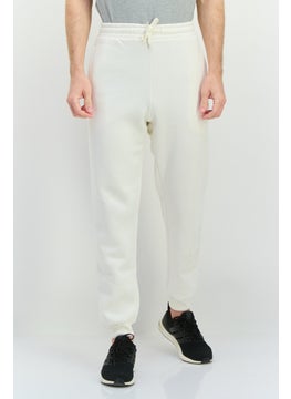 Fudo Men Regular Fit Brand Logo Jogger Pants, Cream  - Image 1