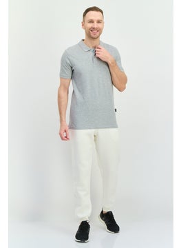 Fudo Men Regular Fit Brand Logo Jogger Pants, Cream  - Image 3